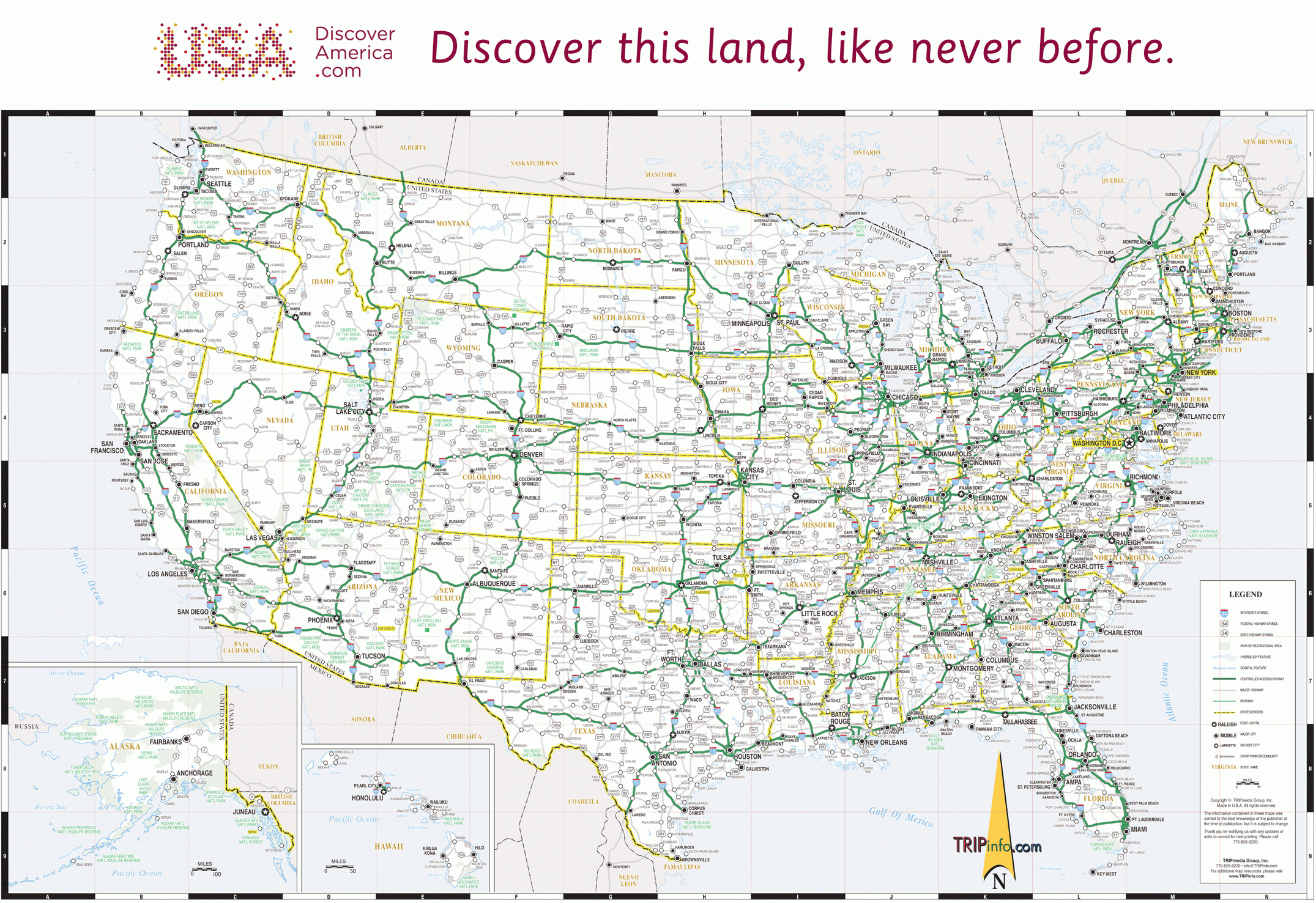 Usa Road Map throughout Free Printable Road Maps