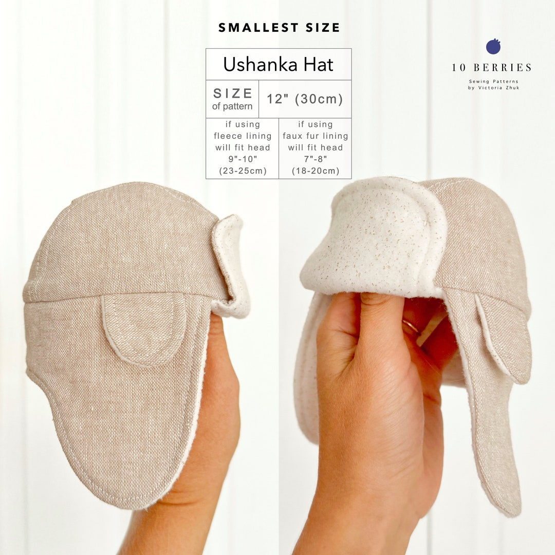 Ushanka Hat Sewing Pattern 24 Sizes With Photo Instructions - Etsy inside Printable Ushanka Hat Pattern
