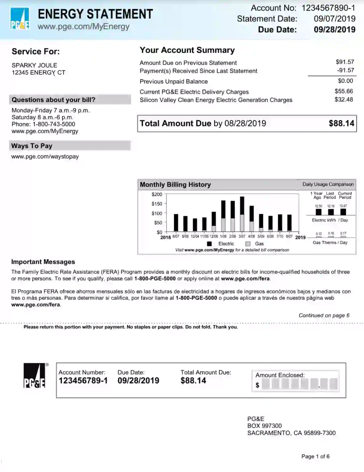 Utility Bill Template ≡ Fill Out Printable Pdf Forms Online regarding Free Utility Bill Template