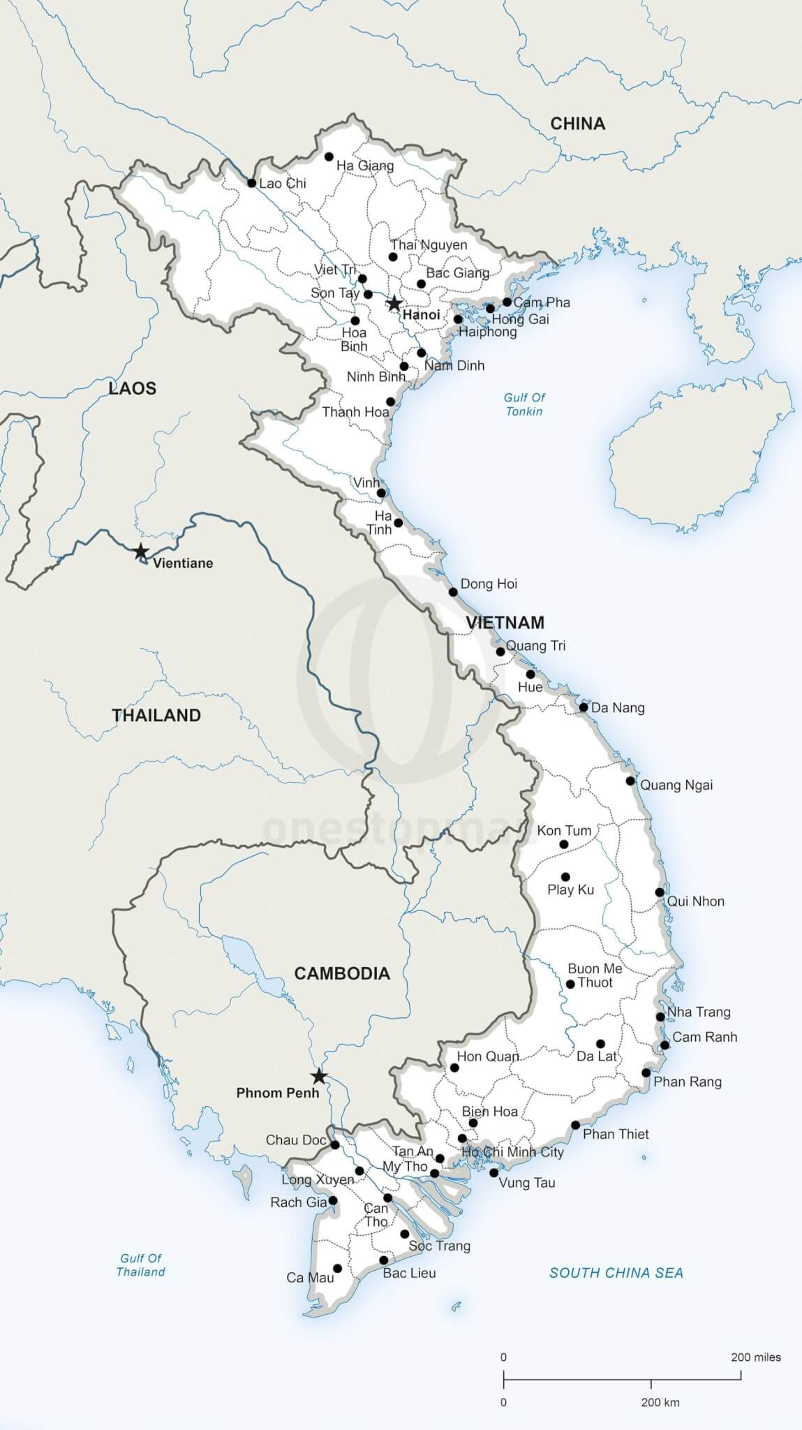 Vector Map Of Vietnam Political | One Stop Map throughout Free Printable Map Of Vietnam