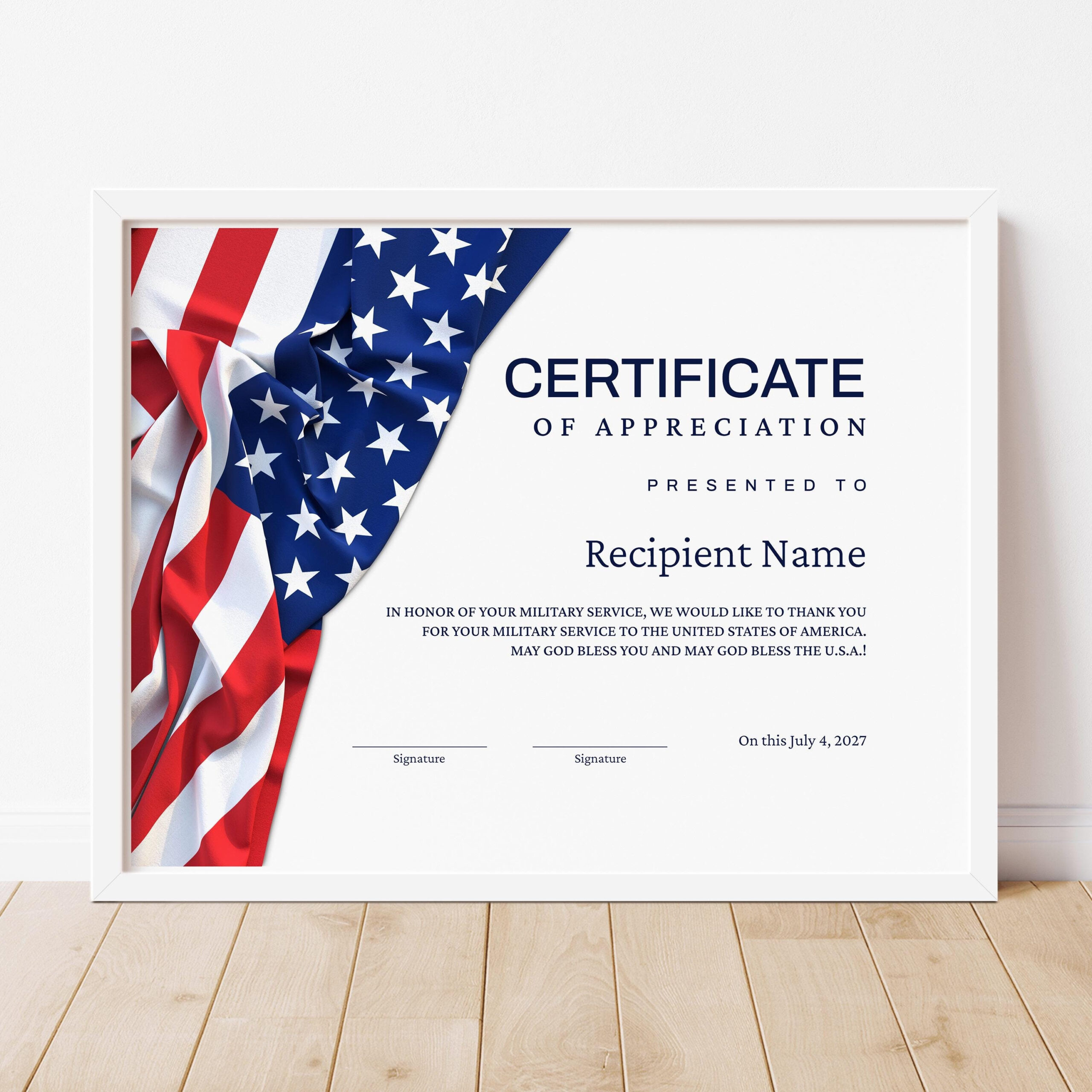 Veteran'S Certificate Of Appreciation Template, Editable in Free Printable Certificates Of Appreciation For Veterans
