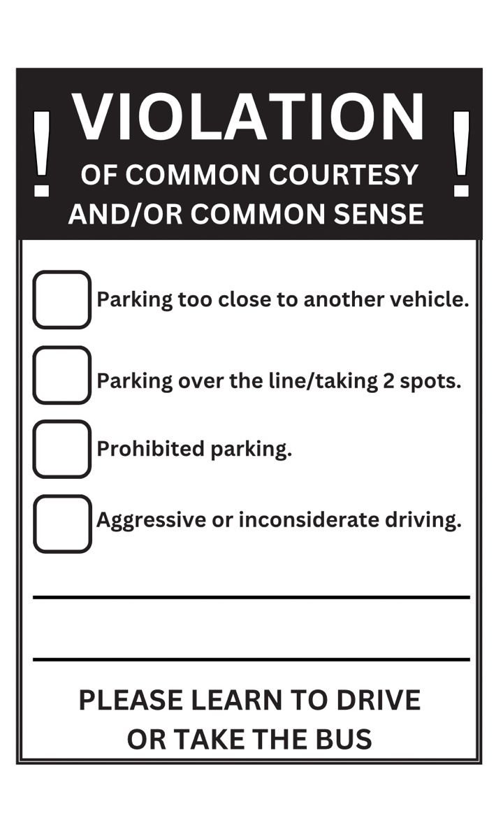Violation Parking Cards | Digital Download, 3 Pages (27 Cards intended for Fake Parking Ticket Printable Free