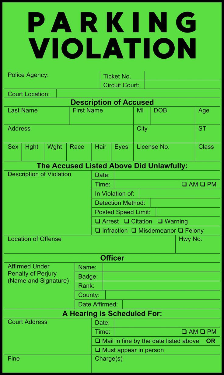 Violation Tickets - 10 Free Pdf Printables | Printablee intended for Printable Fake Parking Tickets Free