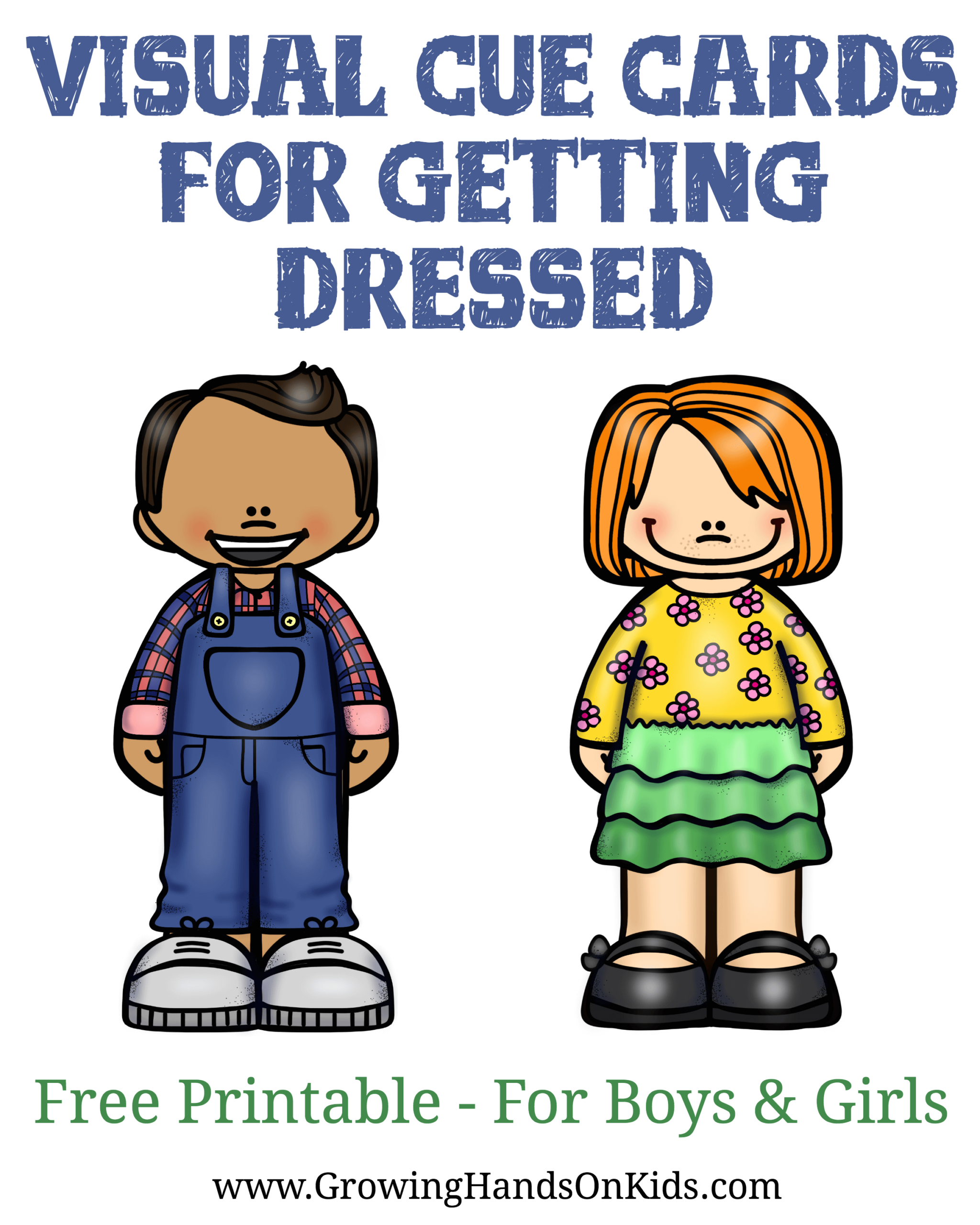 Visual-Direction-Cards-For-Getting-Dressed-Cover - Growing Hands intended for Free Printable Direction Cards