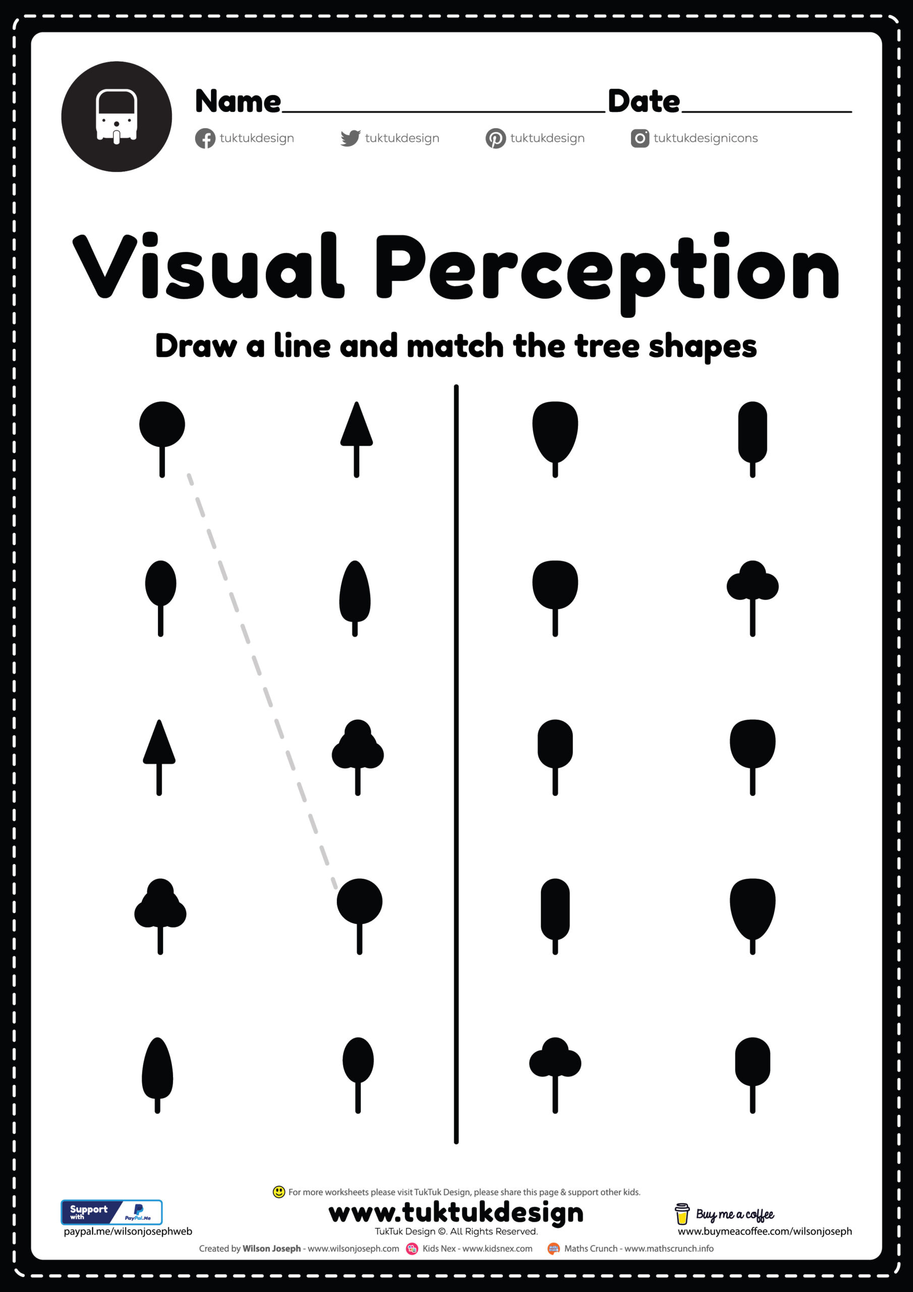 Visual Perceptual Activity - Free Printable Pdf throughout Free Printable Visual Motor Worksheets