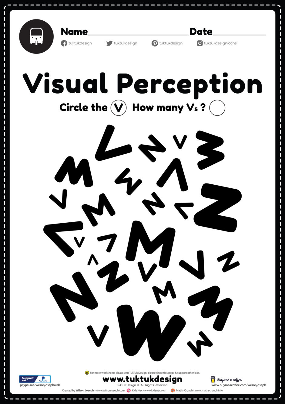 Visual Perceptual Skills Activity - Free Printable Pdf in Free Printable Visual Motor Worksheets