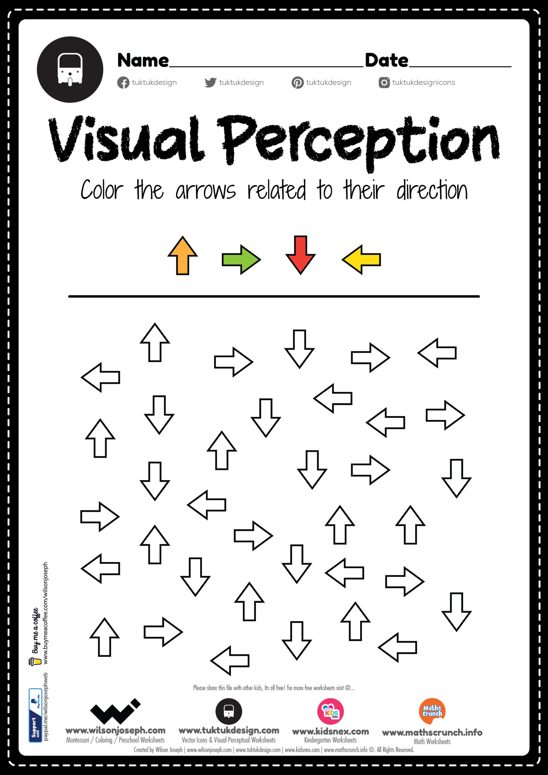 Visual Perceptual Skills Worksheet For Preschool - Free Pdf intended for Free Printable Visual Motor Worksheets