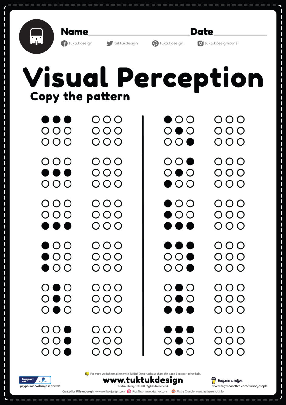 Visual Perceptual Worksheet - Free Printable Pdf For Kids with Free Printable Visual Perceptual Worksheets