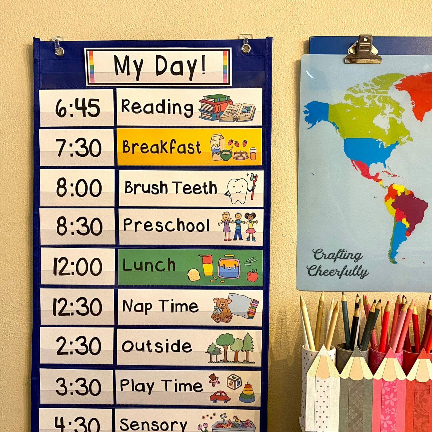 Visual Schedule Cards - Crafting Cheerfully in Free Printable Daily Schedule For Preschool