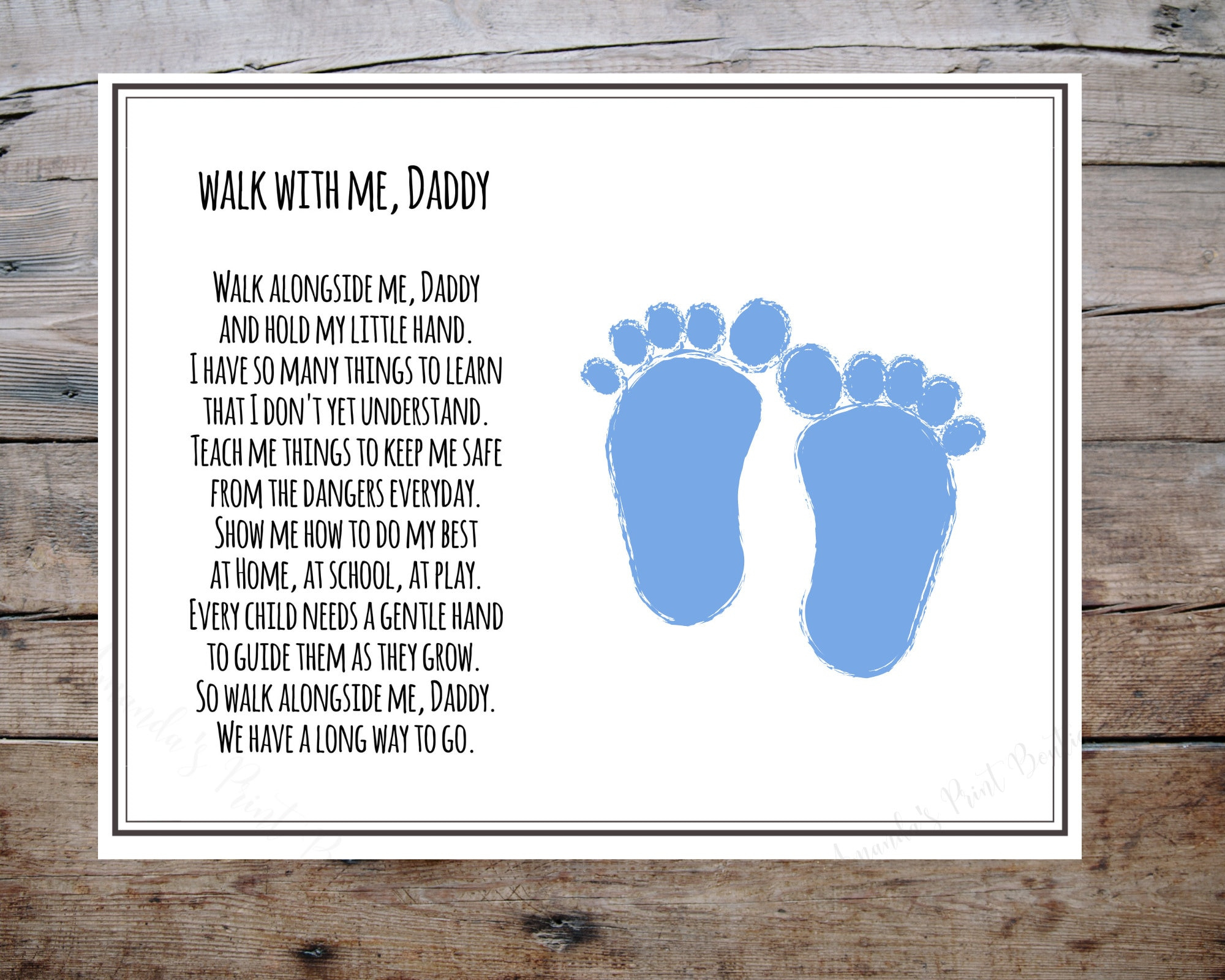 Walk With Me Daddy, Walk Alongside Me Father'S Day Handprint inside Walk Alongside Me Daddy Poem Free Printable