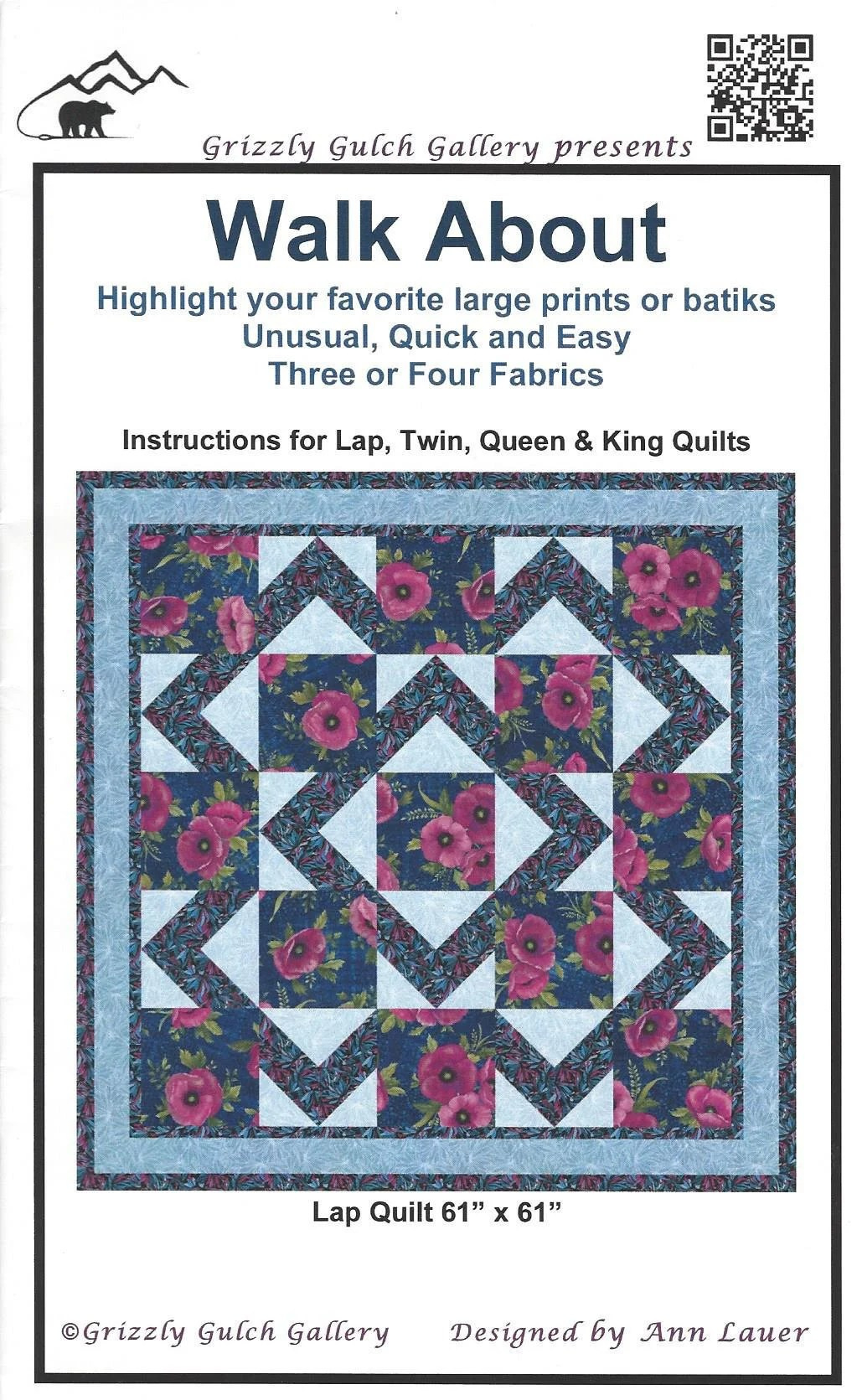Walkabout Quilt Pattern - Sewing Pattern Library within Free Printable Walk About Quilt Pattern