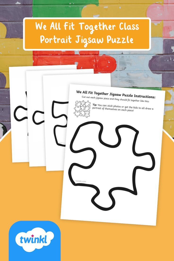 We All Fit Together Class Portrait Jigsaw Puzzle with regard to We All Fit Together Puzzle Template Free