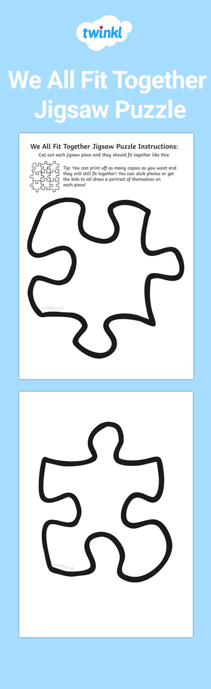 We All Fit Together Jigsaw Puzzle! in We All Fit Together Puzzle Template Free