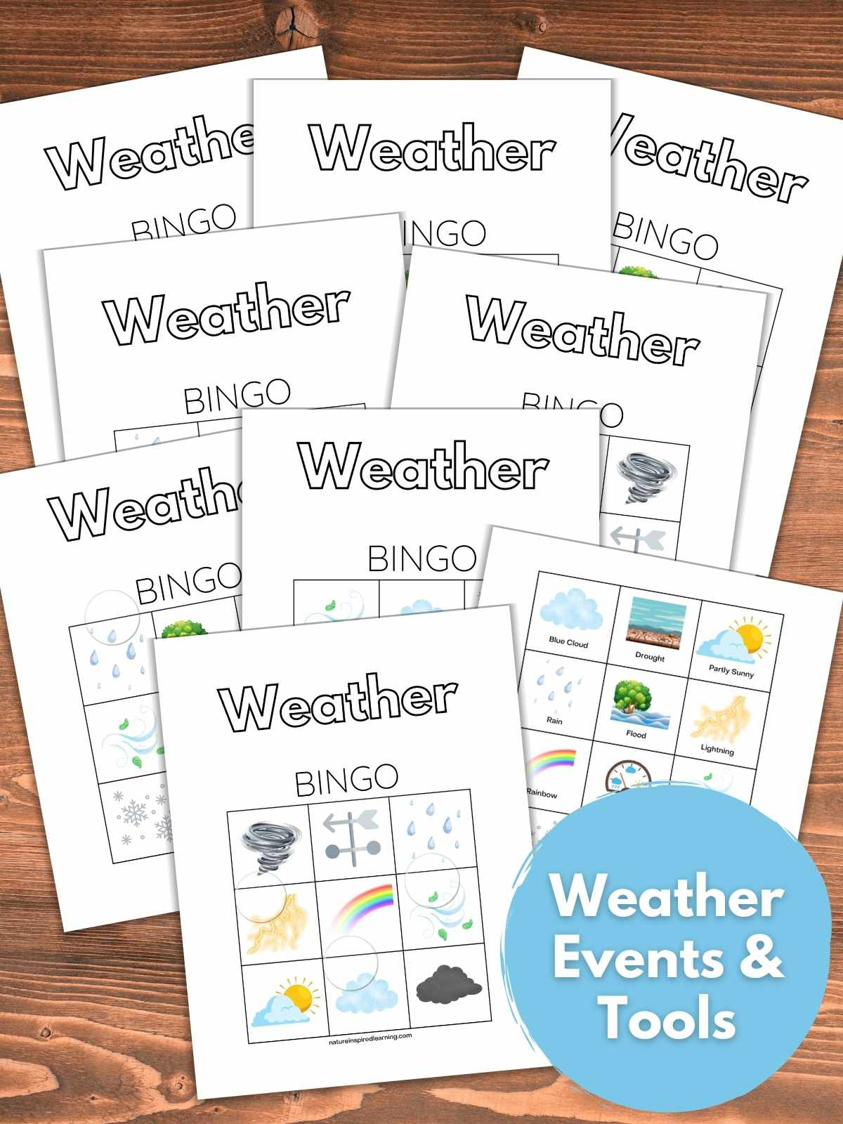 Weather Bingo - Nature Inspired Learning inside Weather Bingo Free Printable