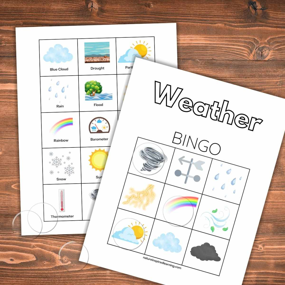 Weather Bingo - Nature Inspired Learning within Weather Bingo Free Printable