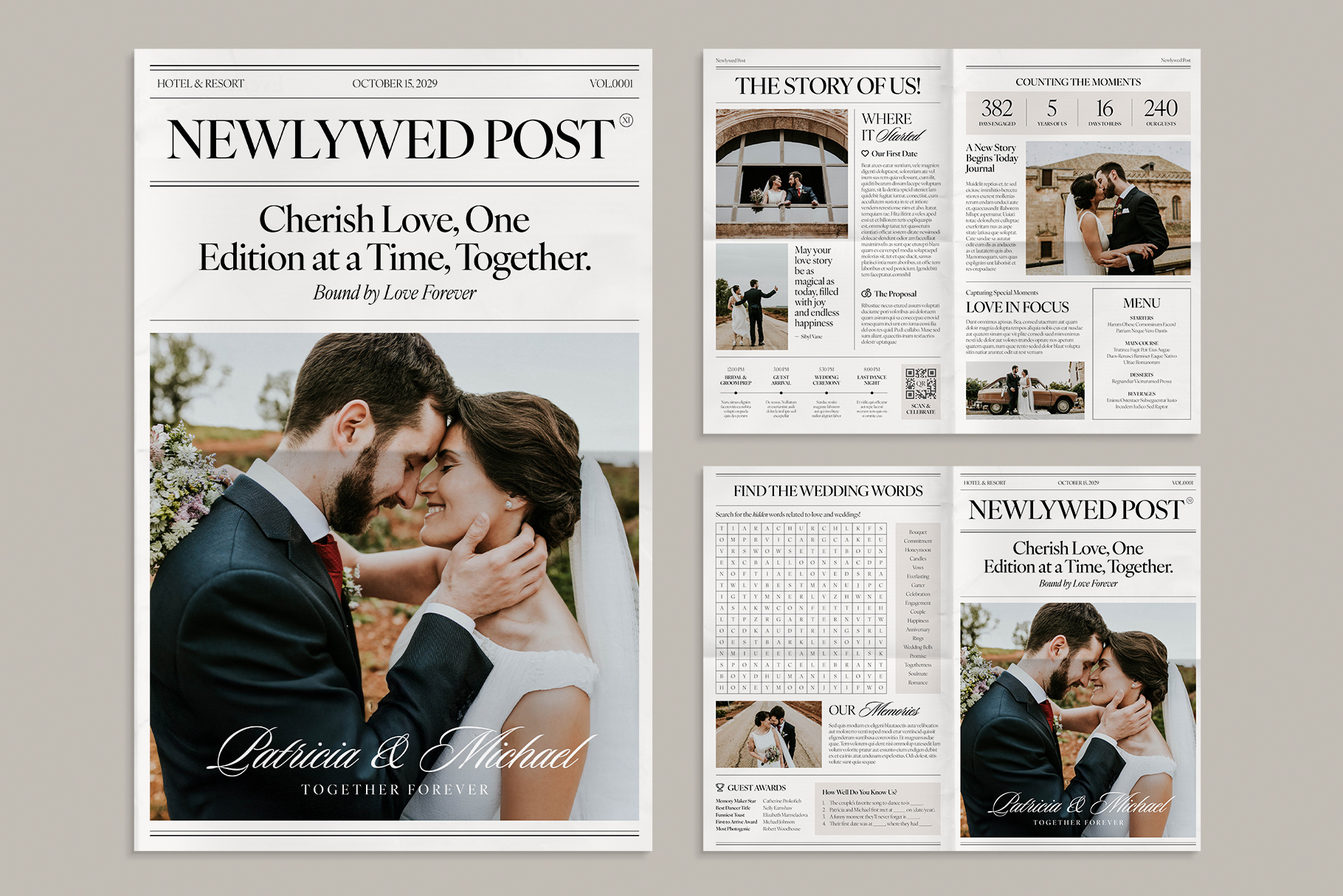 Wedding Newspaper Template - Brandpacks for Wedding Newspaper Template Free