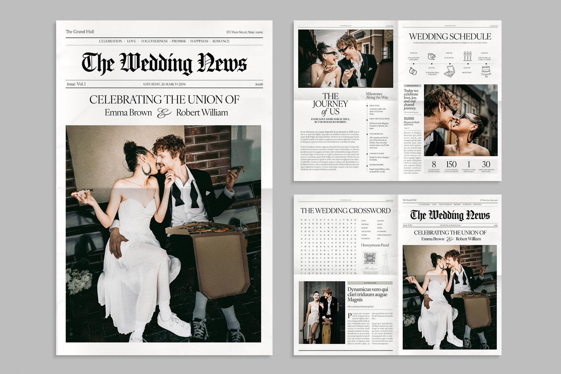 Wedding Newspaper Template - Brandpacks for Wedding Newspaper Template Free