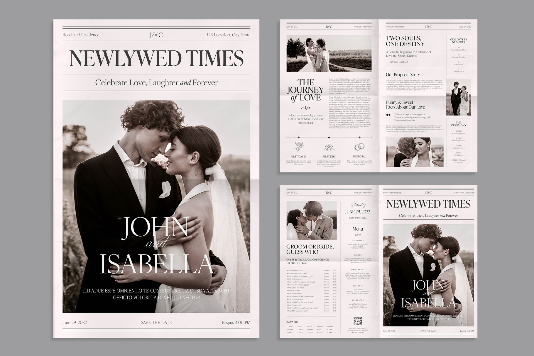 Wedding Newspaper Template - Brandpacks with Wedding Newspaper Template Free