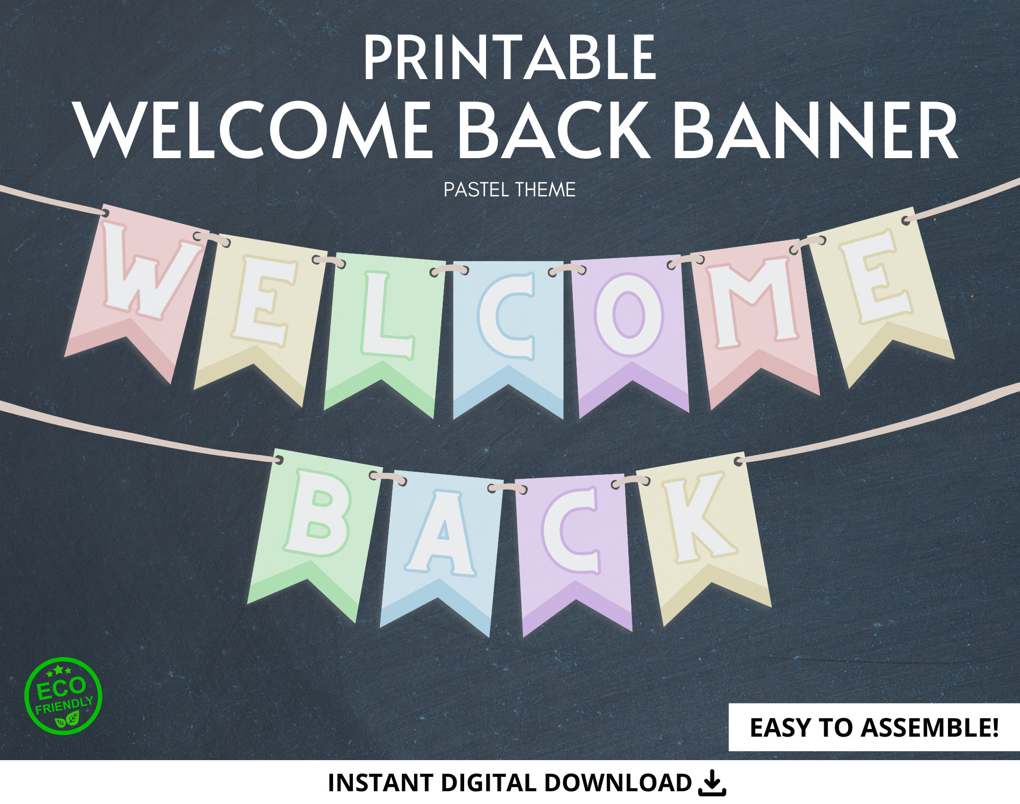 Welcome Back Banner, Printable Banner, Printable Party Supplies with regard to Free Printable Welcome Back Banner Template