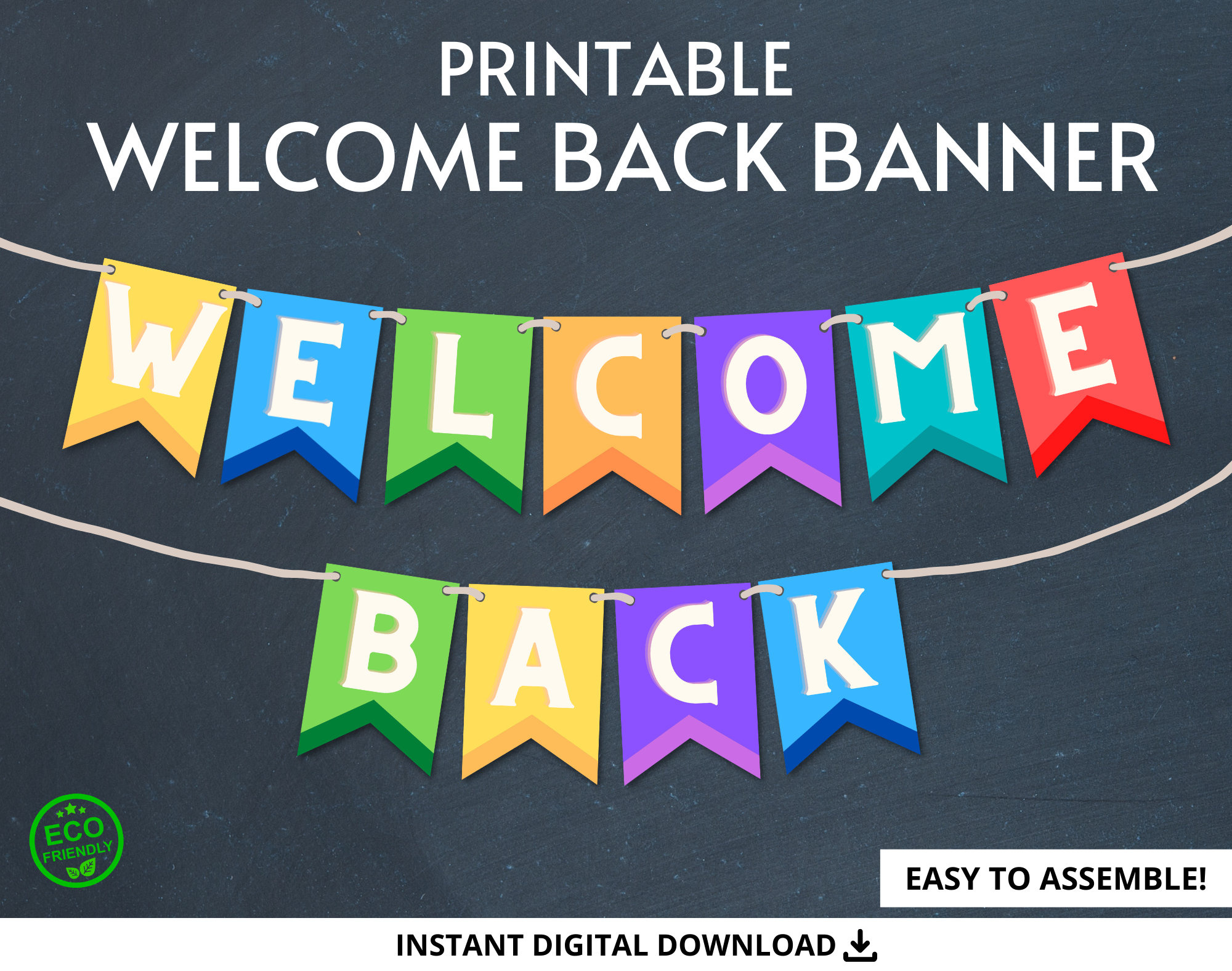 Welcome Back Banner, Printable Welcome Back Banner, Printable intended for Free Printable Welcome Back Banner Template