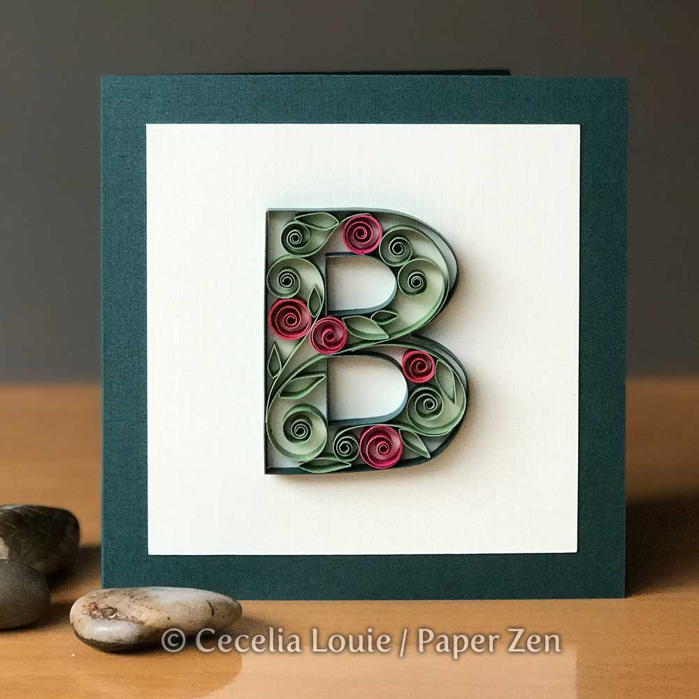 Welcome To Paper Zen ~ Cecelia Louie: Quilling Letter B - Outline in Alphabet Free Printable Quilling Patterns