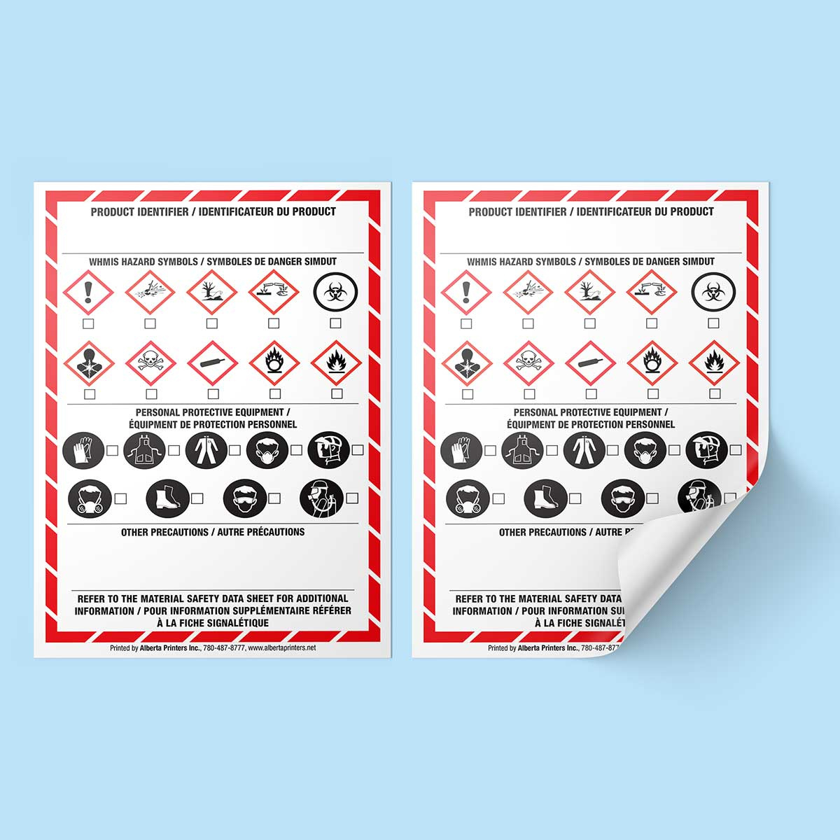 Whmis Labels For Workplace Safety - Alberta Printers Store for Free Whmis Label Template