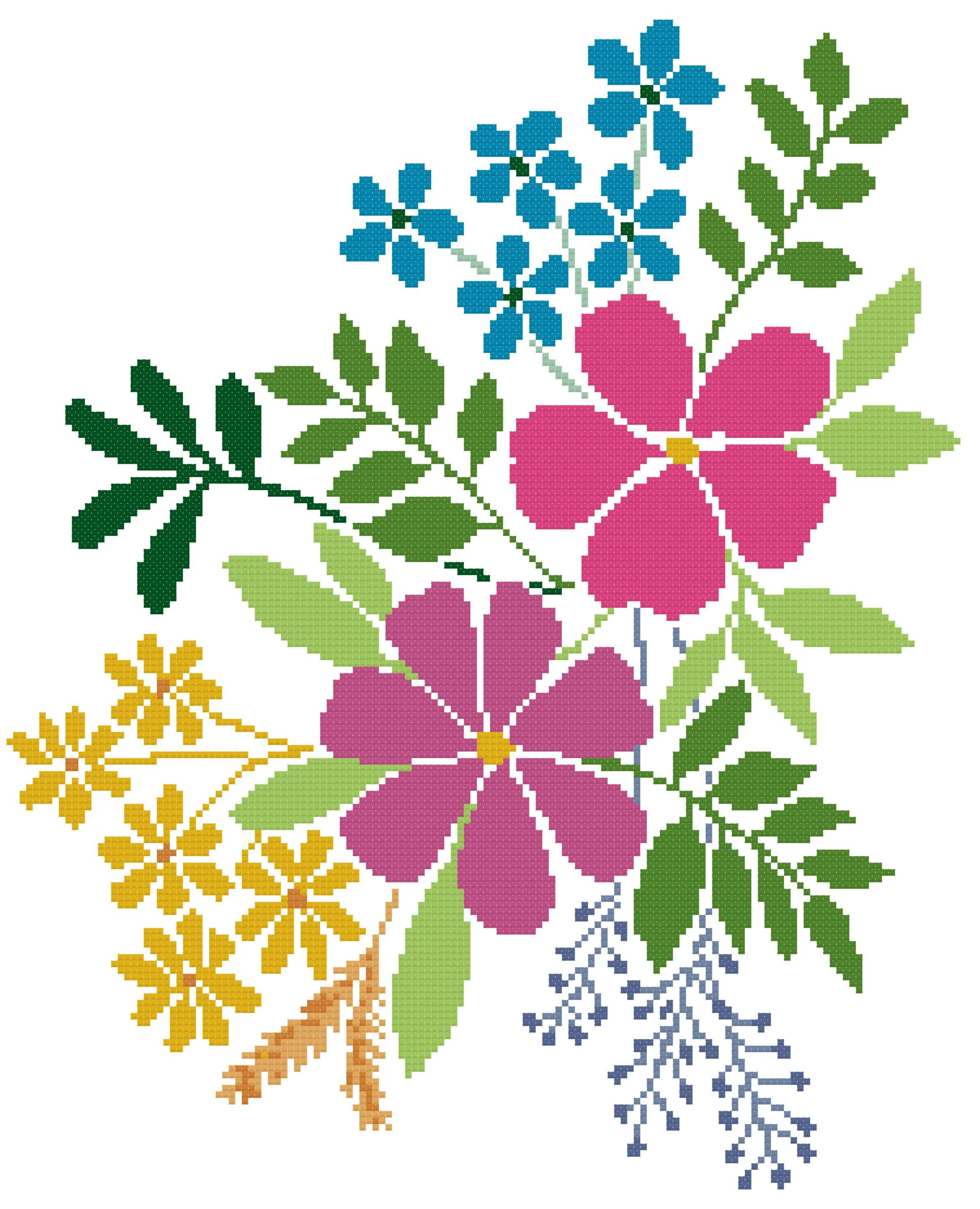 Wild Flowers. Free Cross Stitch Pattern – Better Cross Stitch regarding Cross Stitch Patterns Free Printable Flowers