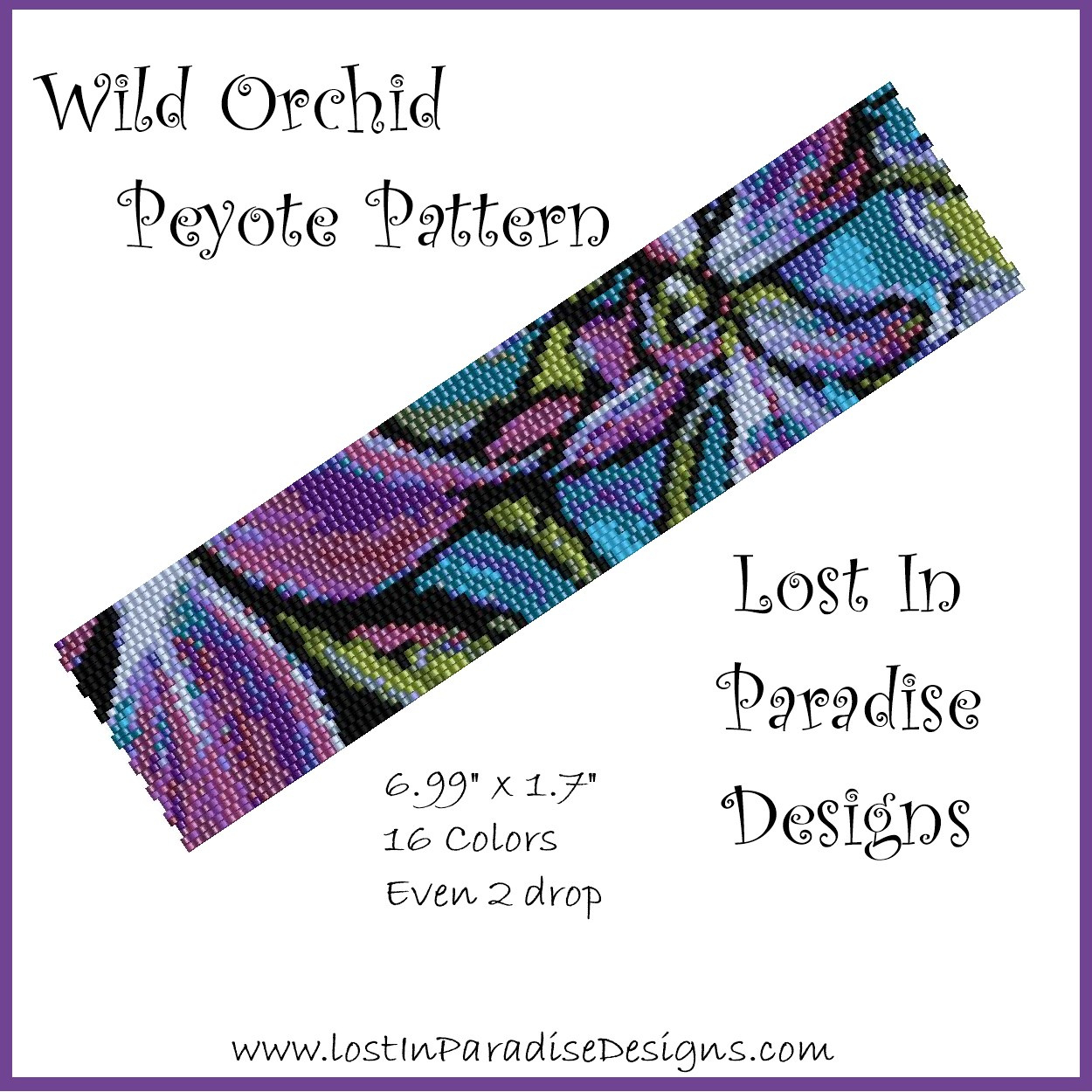 Wild Orchid Peyote Pattern – Lost In Paradise Designs with regard to Free Printable Patterns For Peyote Stitch Beading