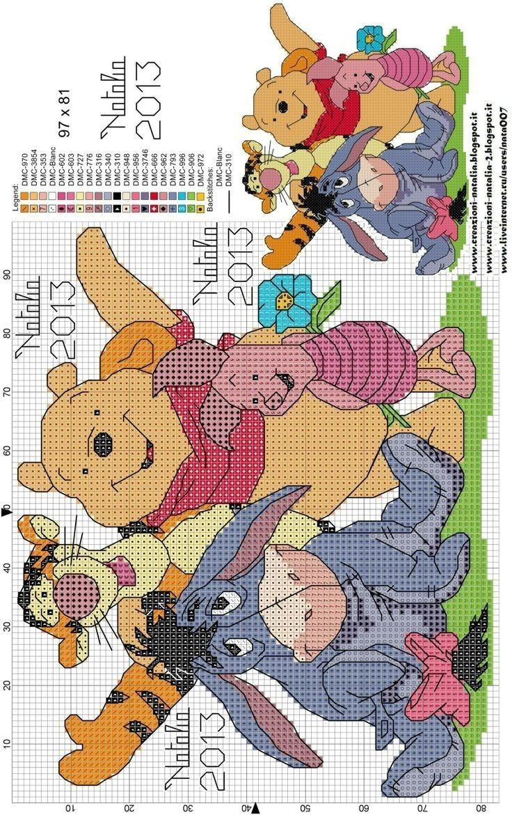 Winnie The Pooh Cross Stitch Patterns inside Free Printable Winnie the Pooh Cross Stitch Patterns