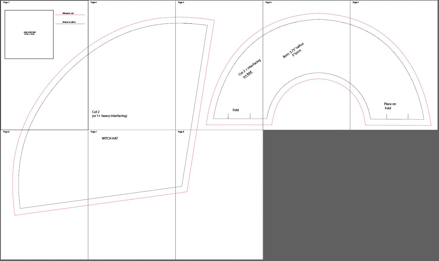 Witch Hat Pattern (Free Download!) | Keiko Lynn regarding Free Witch Hat Pattern Printable