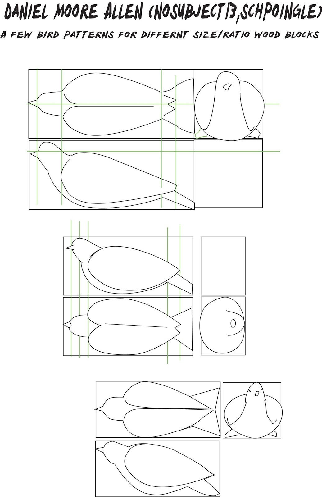 Woodcarving, Whittling Project. Small Easy Birds From Basswood pertaining to Printable Bird Carving Patterns