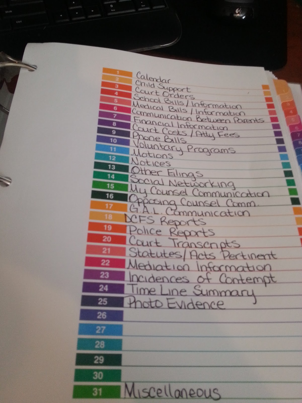 Working Supermom: Child Custody Court Binder within Custody Binder Printables Free