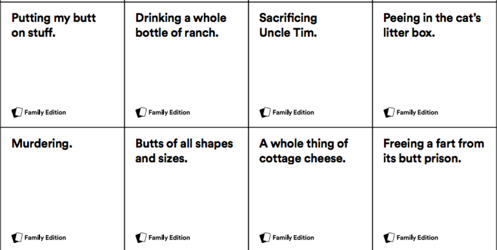 You Can Print This Family-Friendly Version Of Cards Against intended for Cards Against Humanity Free Printable Version