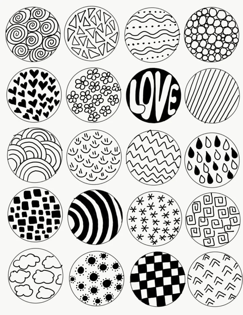 Zentangle Art For Kids Project throughout Printable Simple Zentangle Patterns