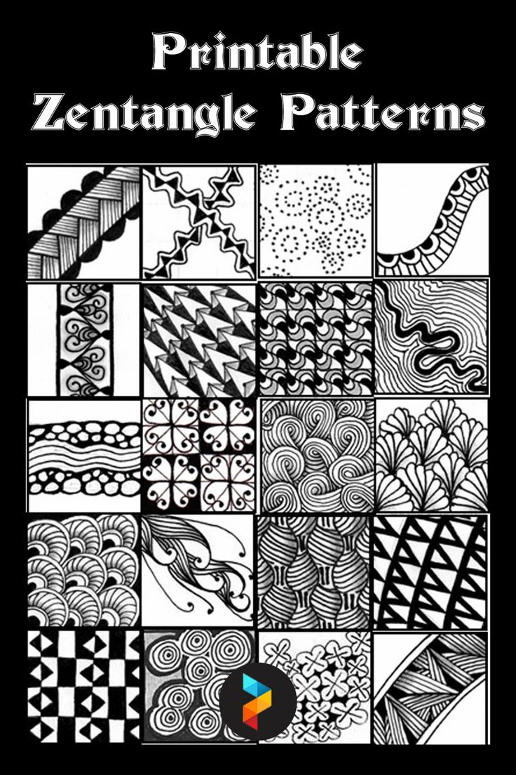 Zentangle Patterns - 10 Free Pdf Printables | Printablee within Free Printable Zendoodle Patterns