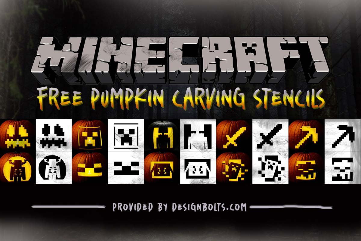 10 Free Minecraft Pumpkin Carving Stencils For Halloween 2025 regarding Minecraft Pumpkin Stencils Printable
