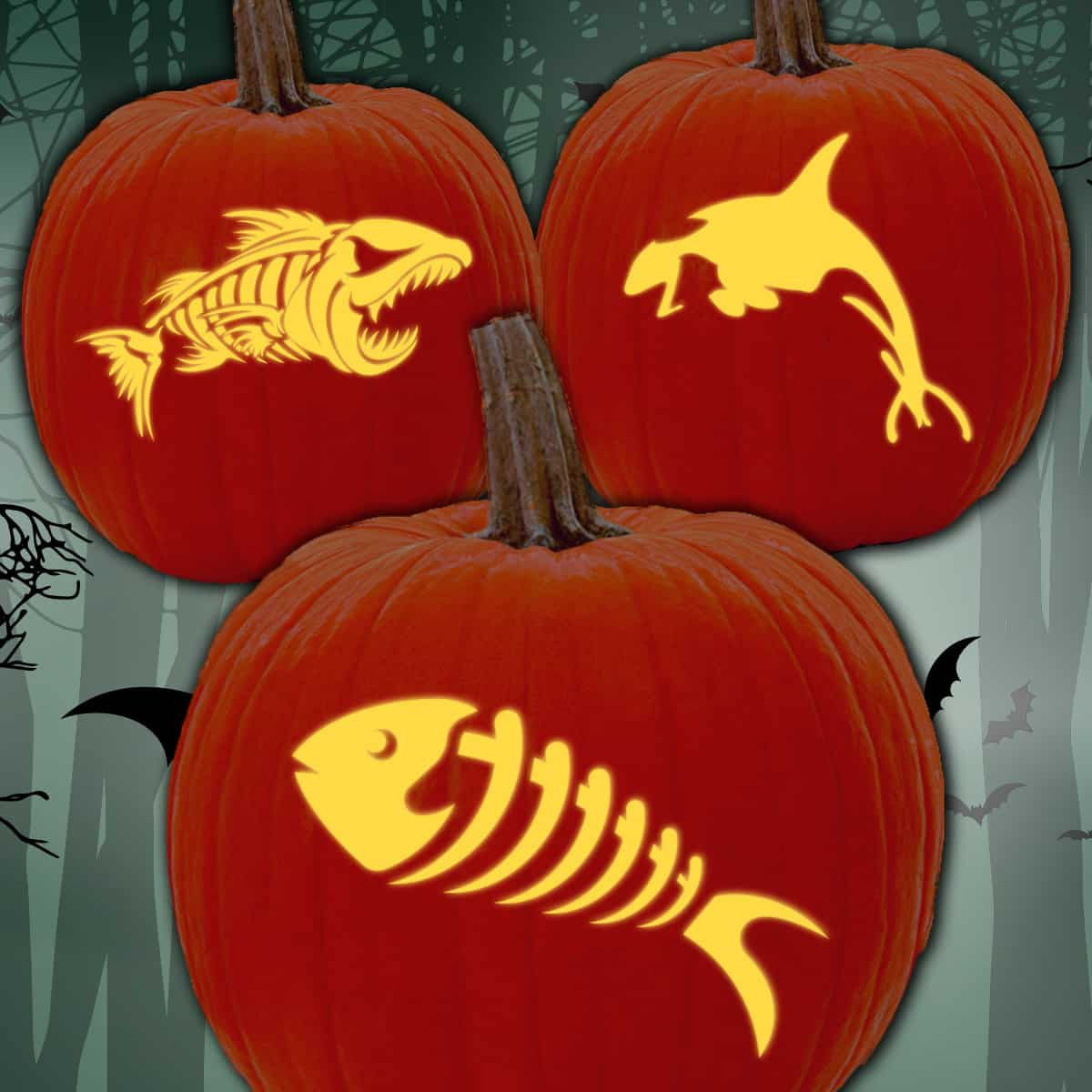 15 Free Fish Pumpkin Carving Patterns &amp;amp; Stencils - Artsy Pretty Plants regarding Printable Fish Pumpkin Stencil