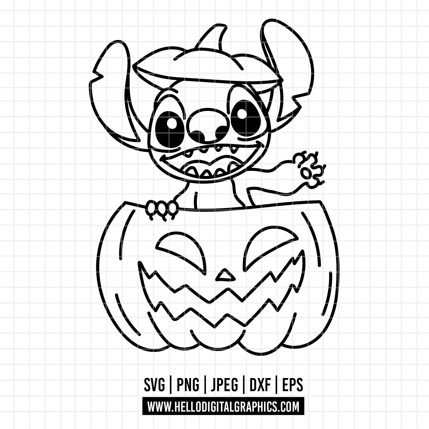1572 - Stitch Halloween Svg, Eps, Png - Lilo Y Stitch Clipart inside Printable Lilo And Stitch Pumpkin Stencil