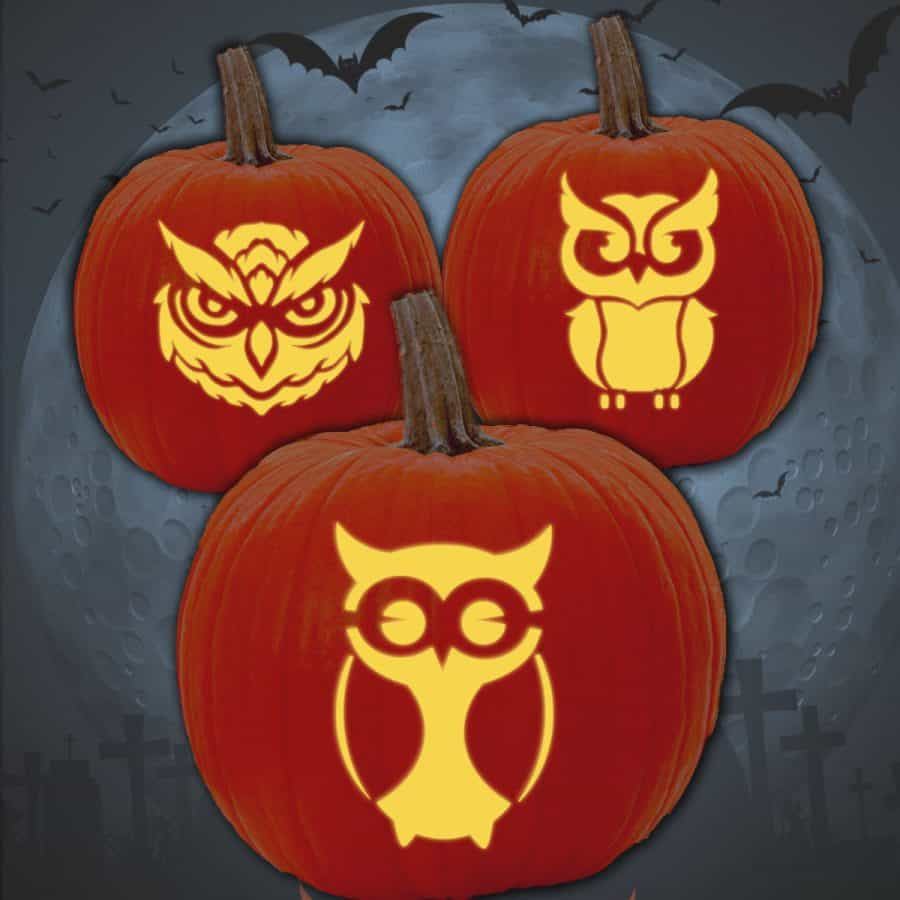 25 Owl Pumpkin Carving Patterns (Free Stencils) - Artsy Pretty Plants with regard to Printable Owl Pumpkin Carving Stencils