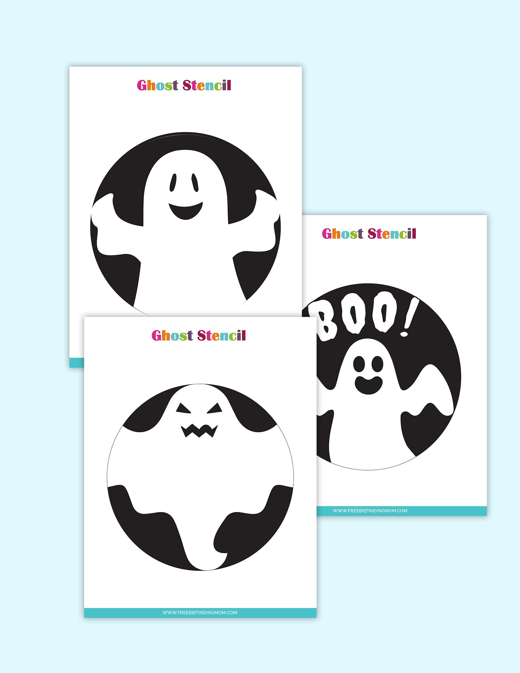 3 Free Printable Cute Ghost Pumpkin Stencils pertaining to Printable Ghost Pumpkin Stencils
