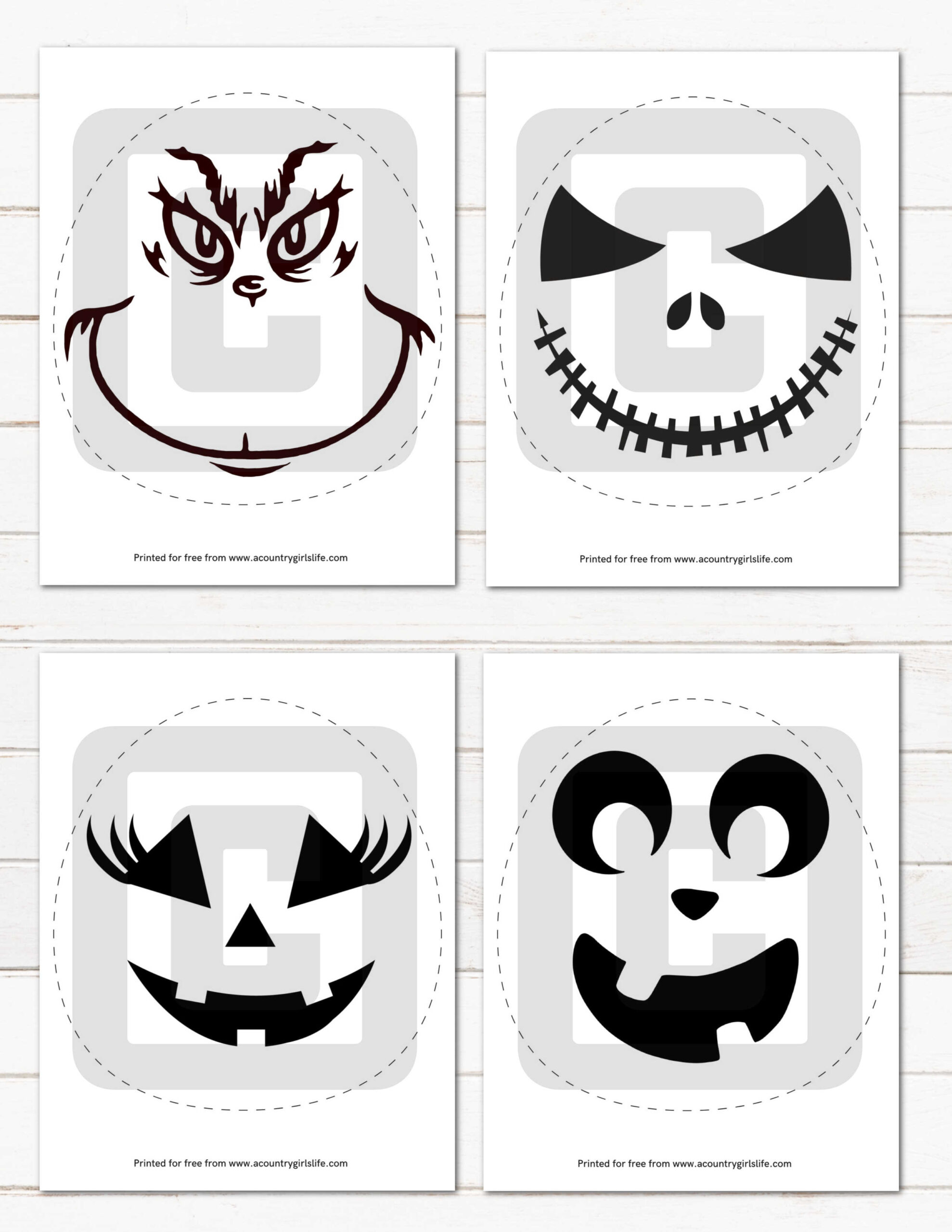 31+ Easy Free Printable Pumpkin Carving Stencils! - A Country in Printable Pumpkin Stencils Pdf