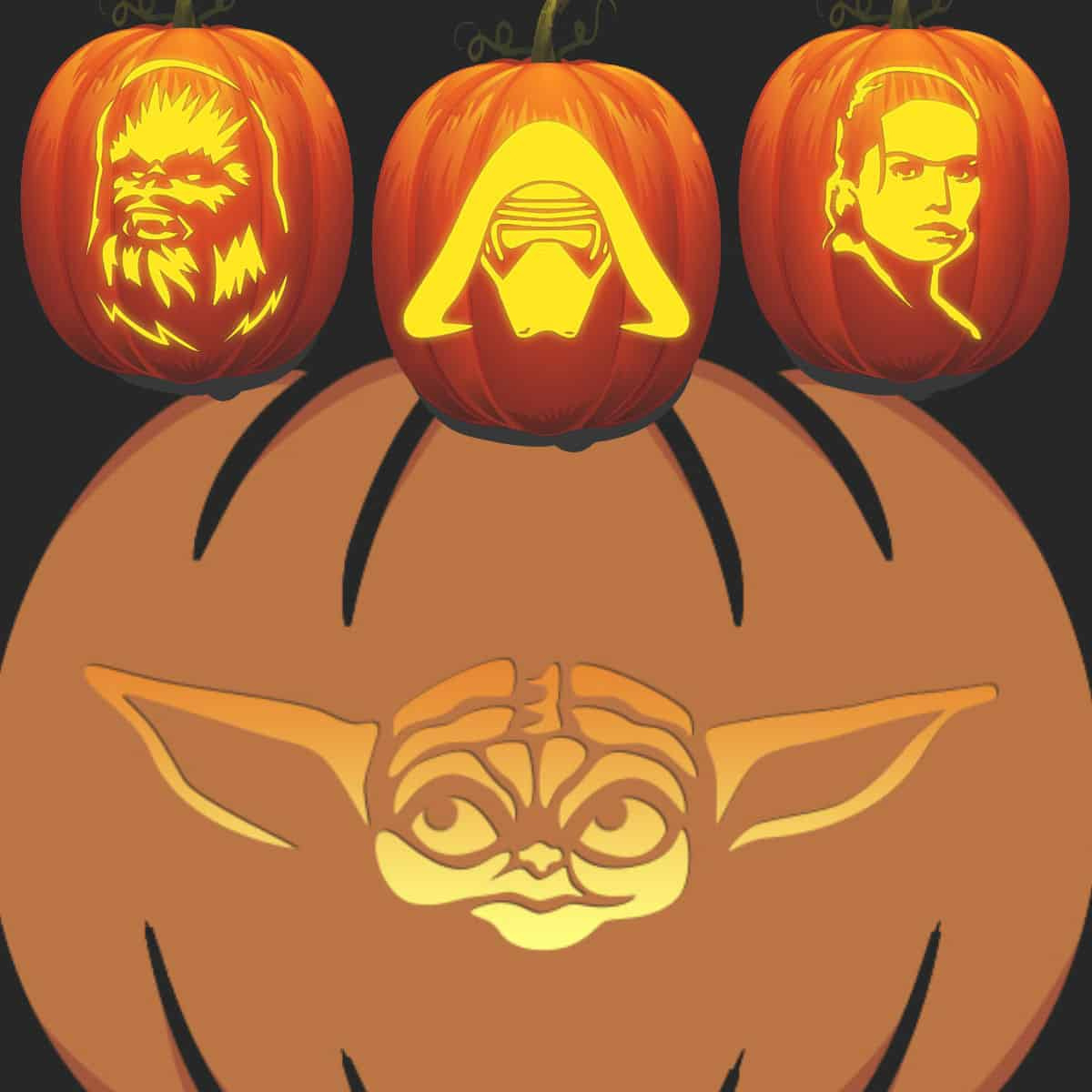 51 Best Star Wars Pumpkin Carving Patterns- Free! - Artsy Pretty for Star Wars Pumpkin Carving Patterns Printable