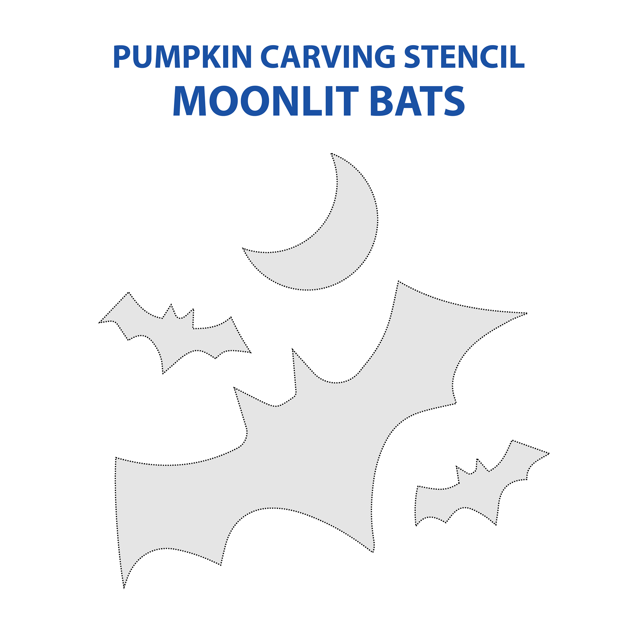 Bats (Free Pumpkin Stencil - Pumpkin Pattern - Pumpkin Template with Bat Pumpkin Carving Printable