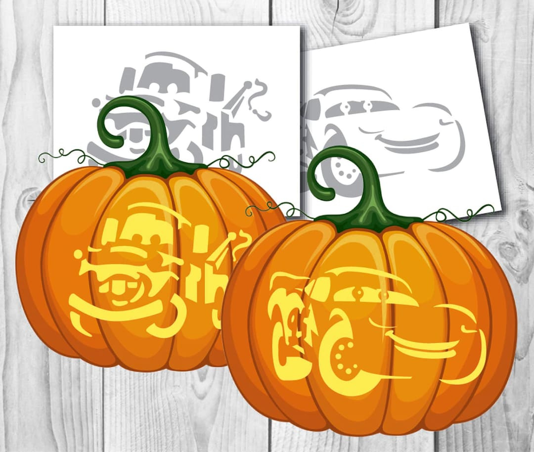 Cars Pumpkin Stencil - Mom. Wife. Busy Life. pertaining to Lightning Mcqueen Pumpkin Stencil Printable