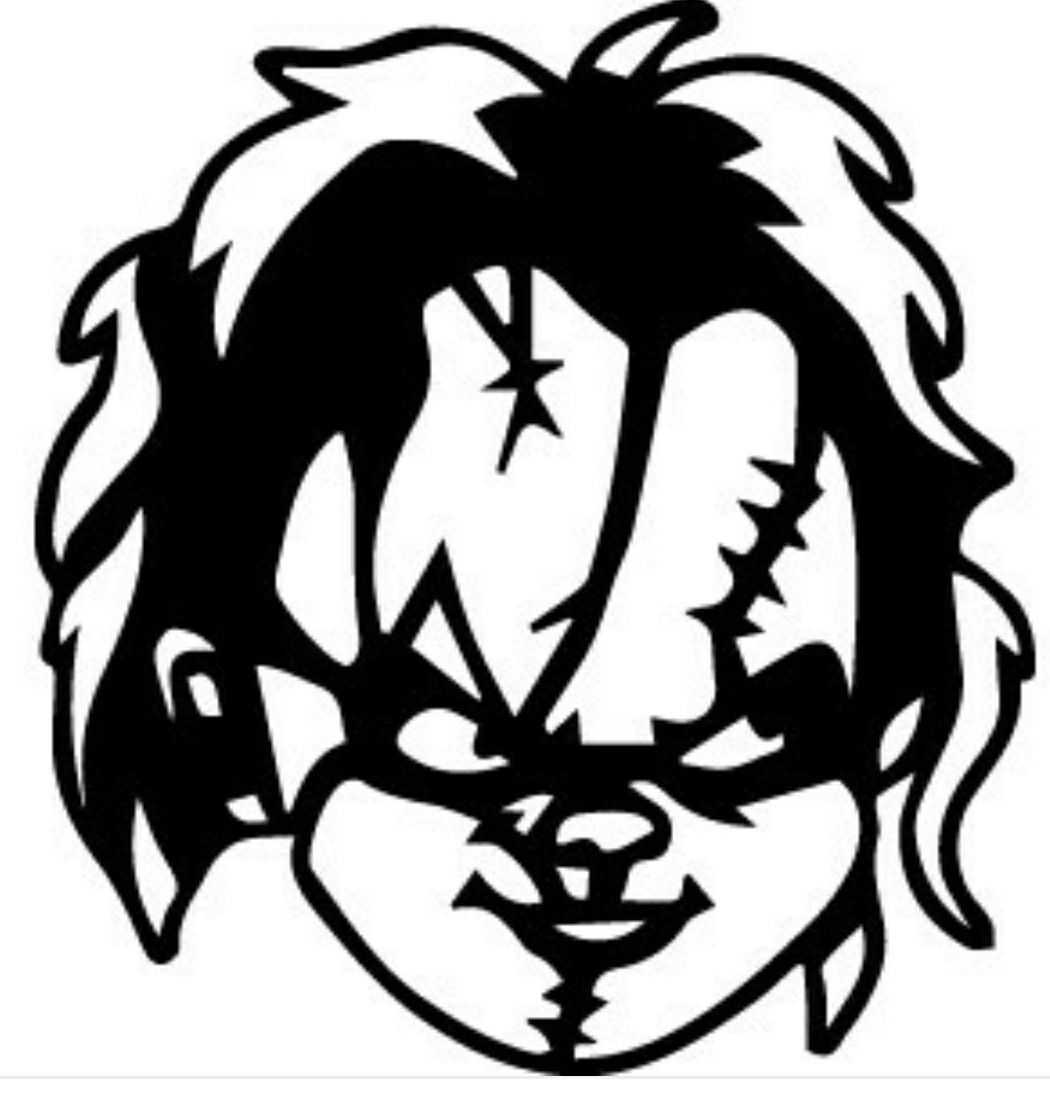 Chucky Doll Silhouette within Printable Chucky Pumpkin Stencil