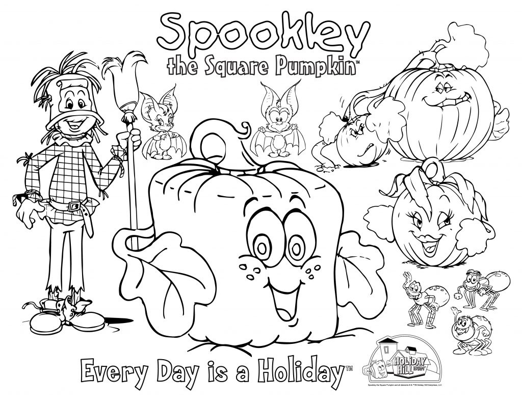 Coloring Sheets - Spookley The Square Pumpkin within Spookley The Square Pumpkin Coloring Page Free Printable