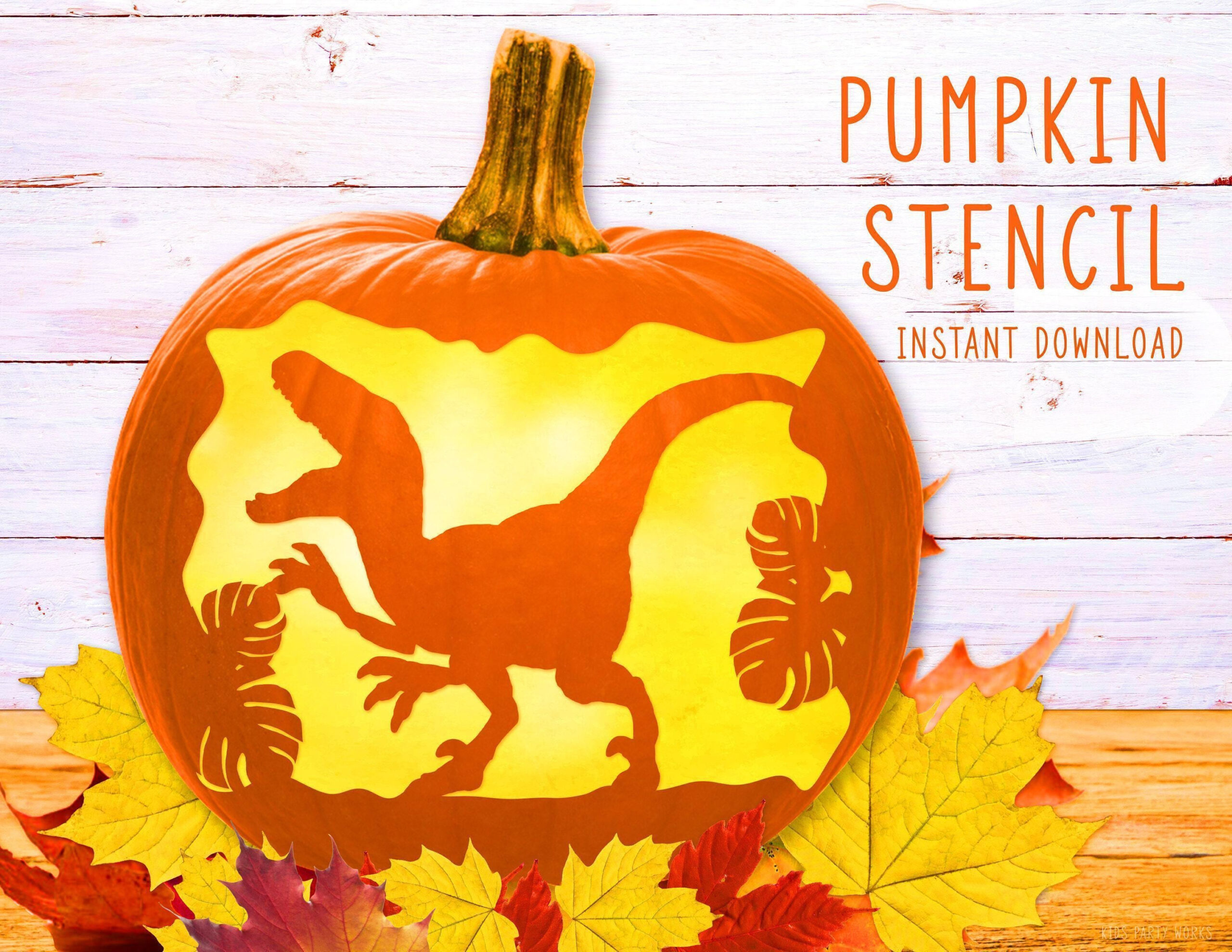 Dinosaur Pumpkin Stencil, Velociraptor Printable Stencil regarding Dinosaur Pumpkin Carving Stencil Printable
