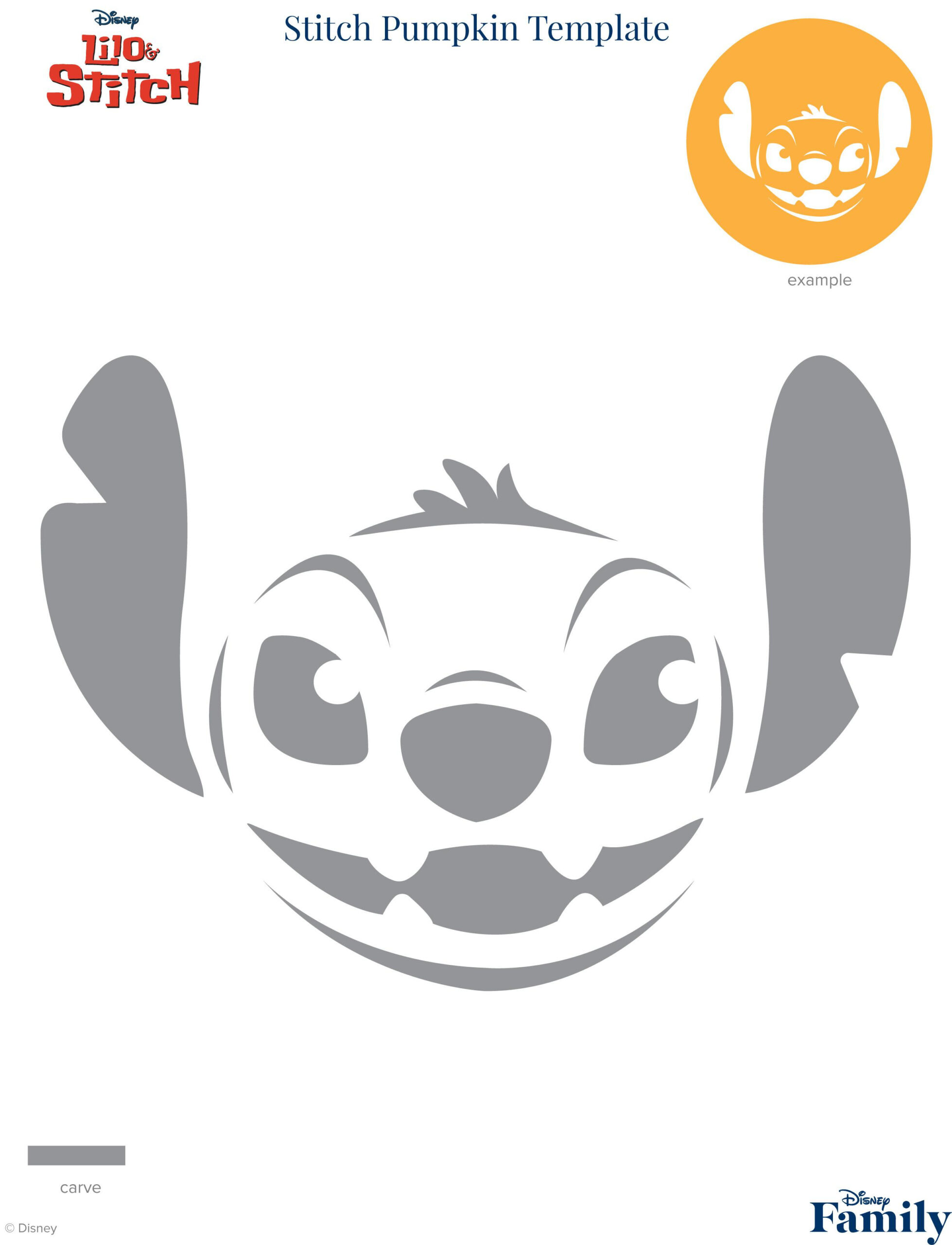 Disney: Lilo & Stitch (Free Pumpkin Stencil - Pumpkin Pattern intended for Printable Lilo And Stitch Pumpkin Stencil