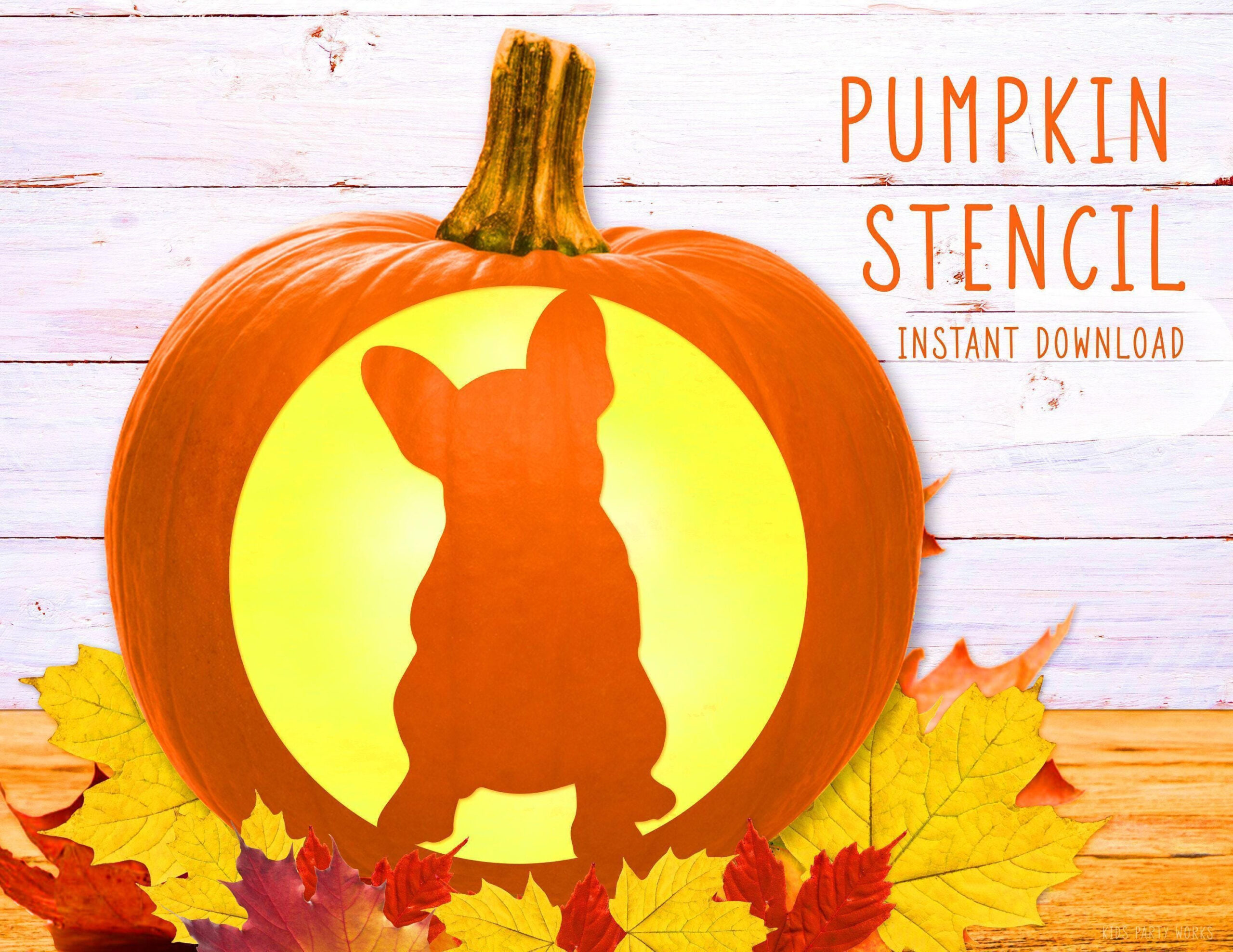 Dog Pumpkin Stencil, French Bulldog Printable Stencil, Jack O within French Bulldog Pumpkin Stencil Printable