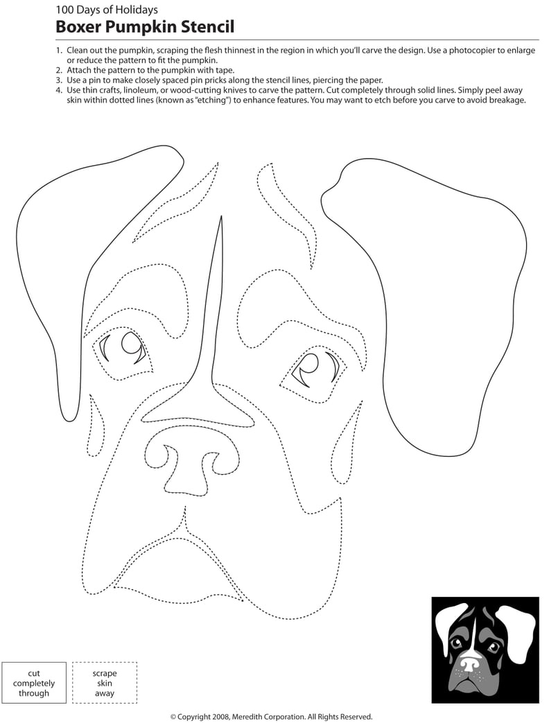 Downloadable Dog Breed Pumpkin Stencils | Ps Pets for Dog Pumpkin Stencils Printable